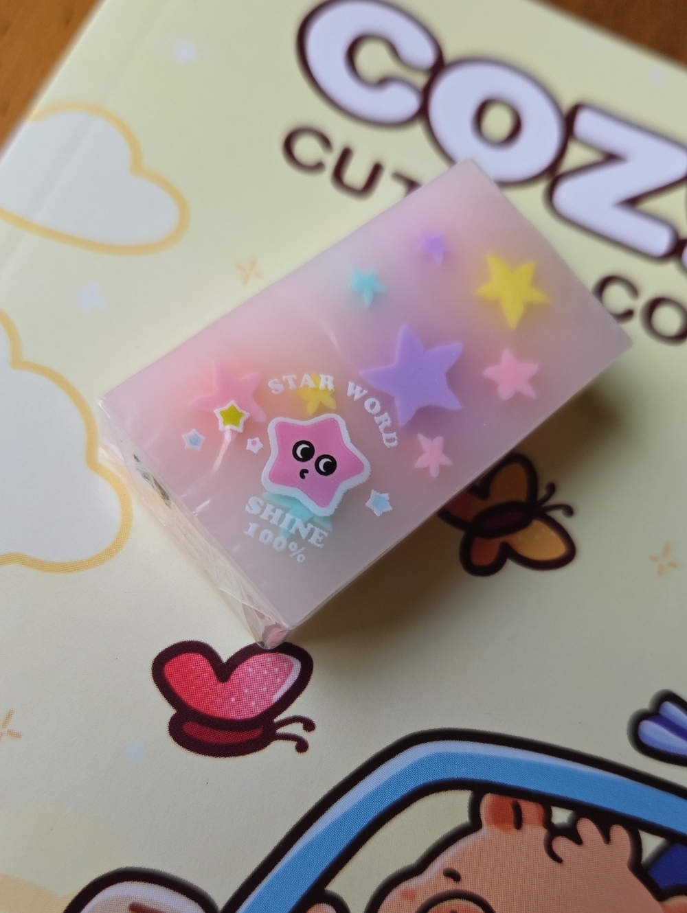 Star World Pink Star Eraser - Cute Pastel Stars